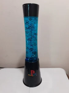 Lámpara de Flujo Oficial PlayStation Icons Retro Lámpara de Lava Estilo PS Negro y Azul - Imagen 1 de 4