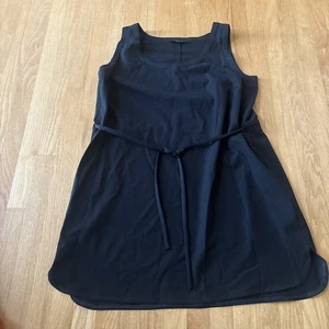 LAFAYETTE 148 Womens Size 1X Black Tie Waist Sleeveless Midi Dress - Picture 1 of 6