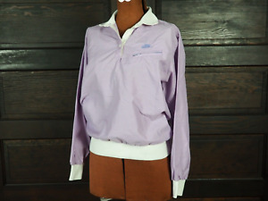 Vintage 80er Jahre Nike lila Retro Sport Tennis Cheer Polo Pullover Track Shirt Gr. M