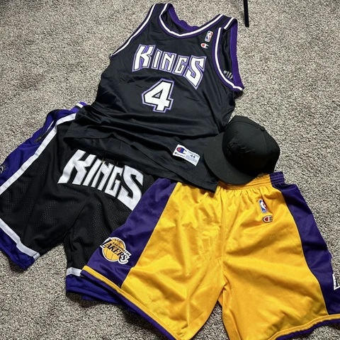 Vintage Sacramento Kings Williamson #4 Champion NBA Jersey Size 44 L LOT LAKERS Cover
