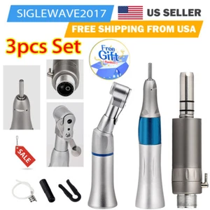 3x Dental Low Slow Speed Handpiece Contra Angle Straight Air Motor E-type 2 Hole - Picture 1 of 10
