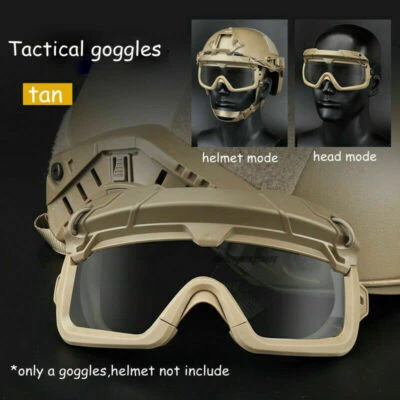 Mens Tactical Safety Goggles Anti Fog Army Protection Military Airsoft Goggles