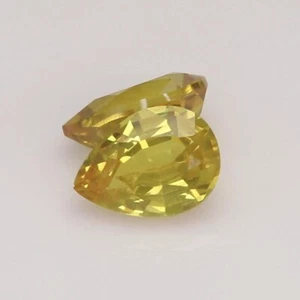2.58 carats Golden Yellow Natural Sapphire Pear Pair 8x5.50 mm 25023647 - Picture 1 of 7