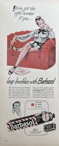 1947 Vintage barbasol print ad.  Keep brushless with Barbasol - Picture 1 of 1