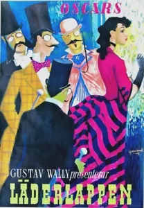 Póster original vintage MURCIÉLAGO SUECIA CABARET REVISTA 1945 - Imagen 1 de 1