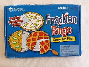 Learning Resources Fraction Bingo Easy As Pie Educational Game Classroom 100% - Picture 1 of 9