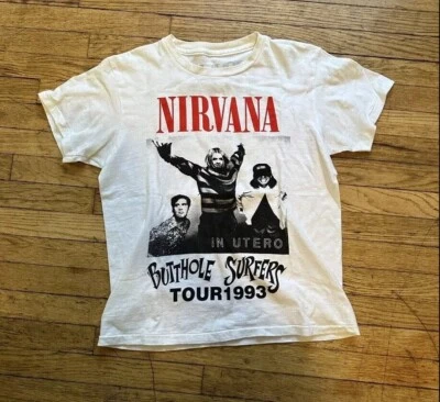 Camisa de Colección Nirvana In Utero Tour 1993 Grial Rara Algodón Unisex Para Fan Foto 1 de 4