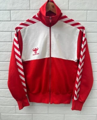 Chaqueta deportiva Hummel vintage hecha en Dinamarca roja y blanca talla S Foto 1 de 4