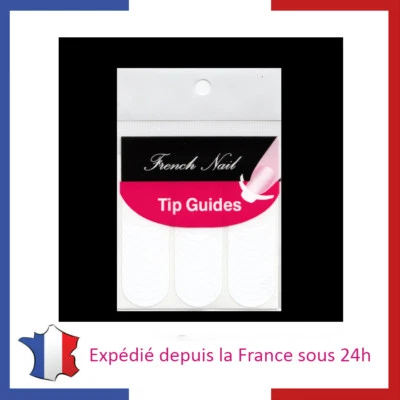 Lot de Guide Autocollant pour French Manucure Maison Stickers Ongles Nail Art