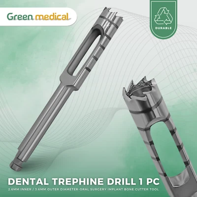 Dental Trephine Drill Surgical Implant Tool 1 Pc – Stainless Steel, Precise Cut - Image 1 of 4