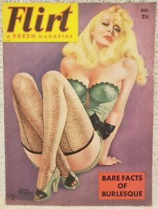 FLIRT MENS MAGAZINE VOL. 4 # 4 AUGUST 1951 DRIBEN COVER  FLIRT PUBLISHING  EXC 