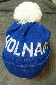 Holnam Cement Company Vtg Winter Pom Hat - Picture 1 of 8