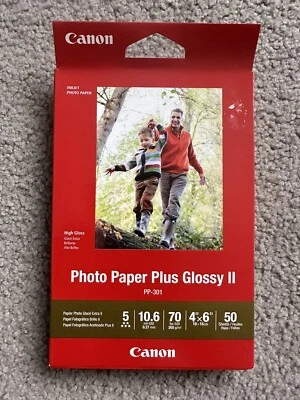 Canon 50-Sheets 4x6-inch Plus Glossy II Photo Paper - Image 1 of 2