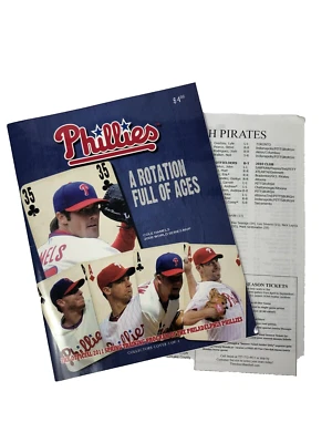 COLE HAMELS PHILADELPHIA PHILLIES VINTAGE 2011 SPRING TRAINING 4 ACES PROGRAM - Image 1 of 4