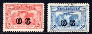 AUSTRALIA OFFICIALS 1931 SC. #O1-O2 LIGHTLY USED - Picture 1 of 2