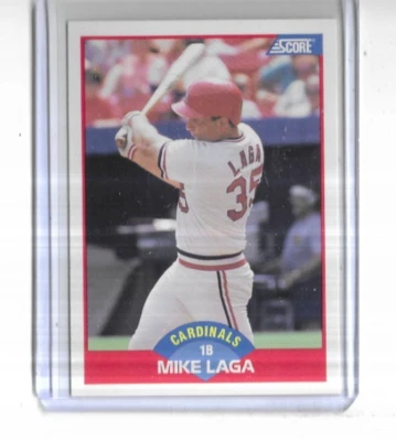 1989 Score #536 Mike Laga St. Louis Cardinals - Image 1 of 2