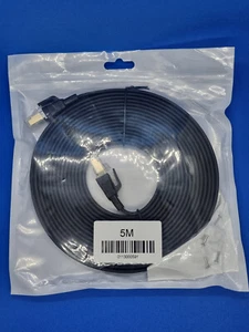 CAT8 RJ45 5M Ethernet Kabel 40Gbps 2000MHz Netzwerk Lan Patchkabel flach 5M - Bild 1 von 4