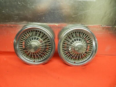 2 USADO 73 74 75 76 77 Buick Regal Century Apollo 14" tampa de roda de arame 1244099 - Imagem 1 de 4