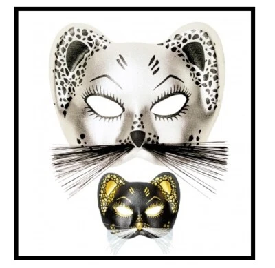 maschera adulto PANTERA (nero e oro / argento e nero) , WIDMANN , ART. 6466N - Immagine 1 di 3