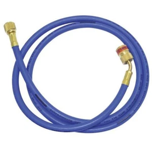Manifold Hose 60" Blue 1/4 X 5/16 Cfc/Hcfc/Hfc/R410 Ez-Turn Anti-Blowback Uniwel - Picture 1 of 1