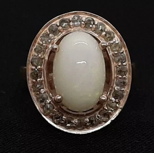 Anello antico argento 925 oro rosa antico 2,30 carati taglia 5 - Foto 1 di 5