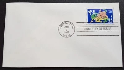 USA 1997 Zodiac Series Lunar New Year of the Ox 1v Stamp FDC (official issue) - Image 1 of 2