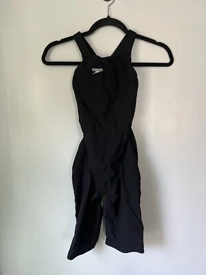 Speedo Fastskin Mujer LZR Elite 2 EE. UU. Talla 25 Negro Espalda Abierta Foto 1 de 4