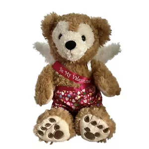 Disney Parks Duffy Bear Be My Valentine Cupid Hidden Mickey 12" Plush Beige - Picture 1 of 6