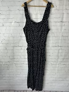 Women's Black Polka Dot Jumpsuit Plus Size 2XL 24-26 George - Picture 1 of 11