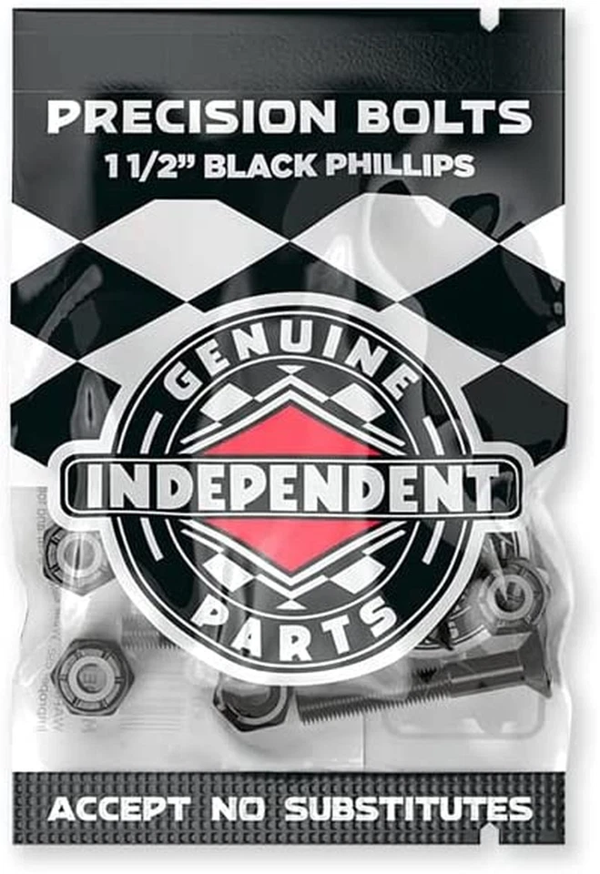 Independent Black Phillips - 1 1-2 Inch Skateboard Bolts