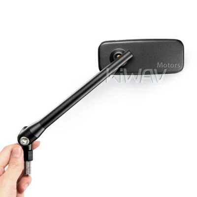 Espejos retrovisores negros ClassicPlus rectangulares convexos para Yamaha Virago XV 700 750 1100 Foto 1 de 4