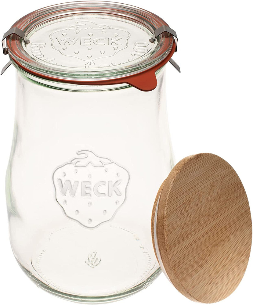 - Weck Tulip Jars 1.5 Liter - Sour Dough Starter Jar - Large Glass Jars for Sour