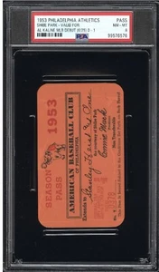 1953 PSA Al kaline Debut Pass Detroit Tigers At A's Mt Ticket 1st GM POP 1 ⚾️ - Picture 1 of 5