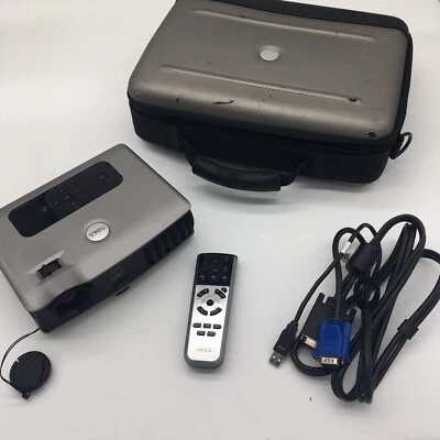 Dell 3400MP DLP Projector 1500 Lumens 2100:  2 Sets, 1 Remote, Cables. Tested - Image 1 of 4