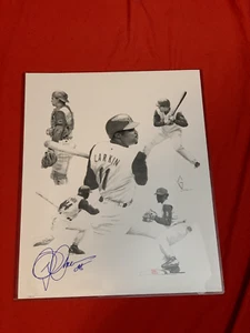 IMPRESIÓN 16X20 FIRMADA AUTOGRAFIADA POR MIKE CAMERON 1999 CINCINNATI REDS BARRY LARKIN - Imagen 1 de 1