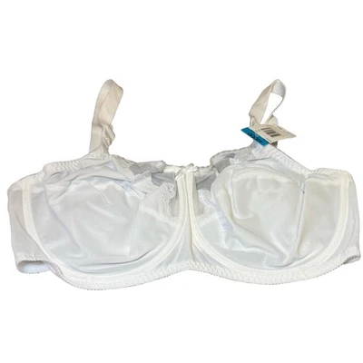 BALI Bra Womens 40DDD White Full Coverage Embroidered Floral Support Curvy New - Image 1 of 4