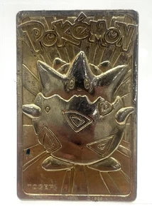 Pokemon Togepi Gold Plated Embossed Metal Card 1999 - Picture 1 of 3