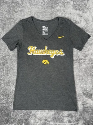Nike Iowa Hawkeyes Shirt Womens Small Dark Gray Athletic Cut NCAA Sports - Image 1 of 4