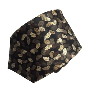 Prince Gino Woven In Italy Herren Krawatte Gold Braun Abstraktes Muster - Bild 1 von 4
