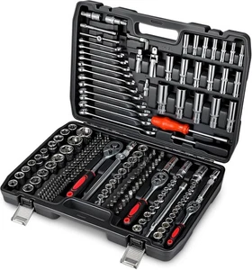 215 pcs Ratchet Spanner Socket Set Screwdriver 1/2 1/4 3/8" Hand Tool Toolbox - Picture 1 of 7