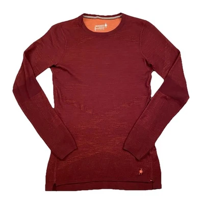 SmartWool Intraknit 200 Base Layer T-Shirt Womens M Red Burgundy Outdoor Thermal - Image 1 of 4