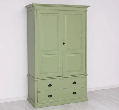 Schrank Kleiderschrank Dielenschrank Flurschrank 121 x 59 x 197 cm Landhaus - Bild 1 von 4