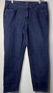 Jones New York Signature Lexington Ankle Straight Leg Jeans Dark Wash Gr. 14 - Bild 1 von 14