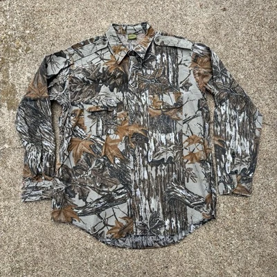 Vtg Realtree Spartan Made In USA Button Up Hunting Outdoors Camo Shirt Men's XL - Image 1 of 4