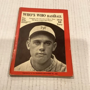 1934 Who’s Who Baseball Titelbild Bill Terry - Bild 1 von 5