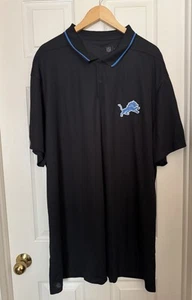 Detroit Lions Sideline Men's 4XL-TALL Nike Dri-FIT NFL On Field Black Polo NEW - Picture 1 of 10