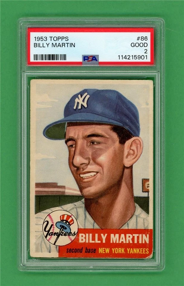 1953 Topps #86 Billy Martin * STRONG PSA Good 2 * New York Yankees baseball card - Image 1 of 2