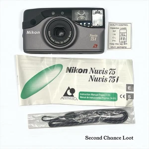 Cámara fotográfica Nikon Nuvis 75i 35 mm APS - Nuevo stock antiguo (NOS) - Kit completo - Imagen 1 de 13