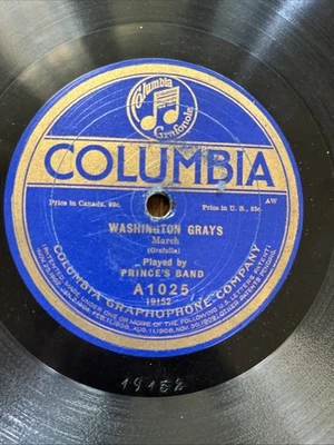 PRINCE’S BAND-National Emblem March-Washington Grays 1910-78 rpm 10” VG+ - Image 1 of 4