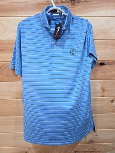 Neu Herren RLX RALPH LAUREN feuchtigkeitsableitendes Polo M BLAU mit LOGO - Bild 1 von 5